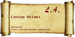 Levius Atlasz névjegykártya